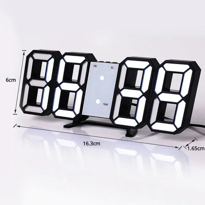 Timeless Glow:Modern 3D LED Clock Wall Art