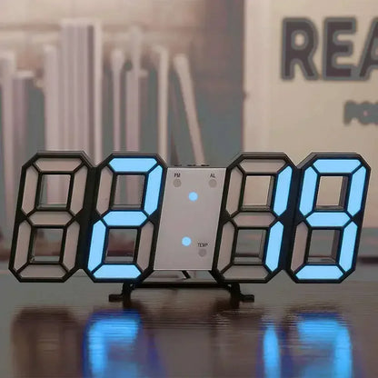 Timeless Glow:Modern 3D LED Clock Wall Art