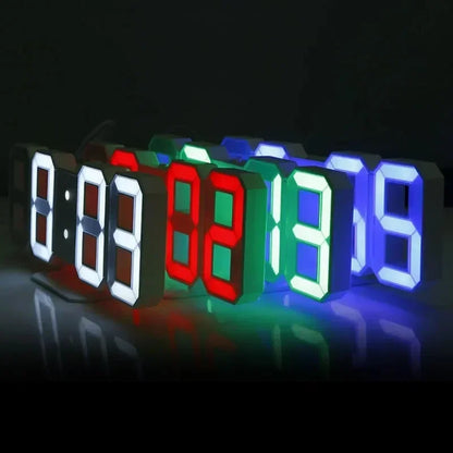 Timeless Glow:Modern 3D LED Clock Wall Art